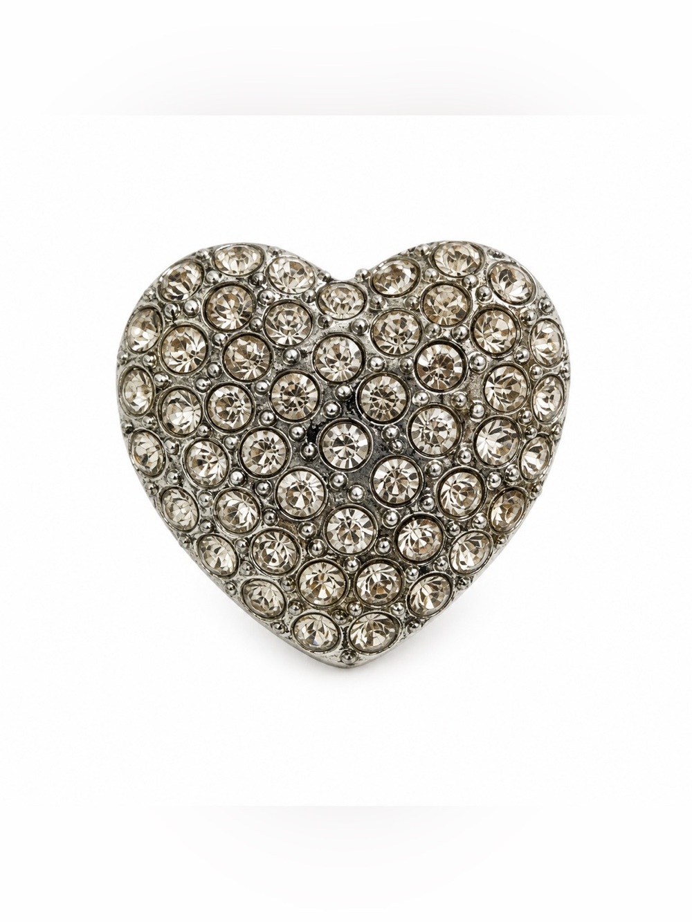 Vintage Silver Heart Brooch